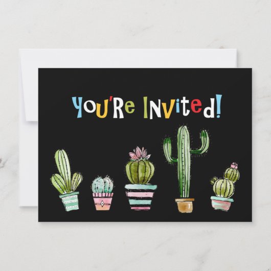 lama Cactus foto gepersonaliseerd verjaardagsfeest Kaart (Achterkant)