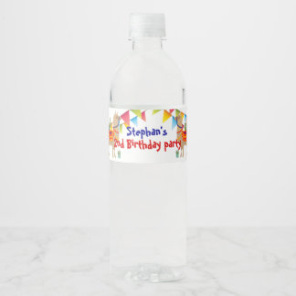 lama cactus gelukkige verjaardag waterfles etiket