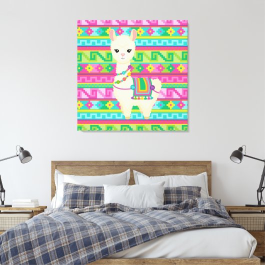 lama canvas afdruk (Insitu (Slaapkamer))