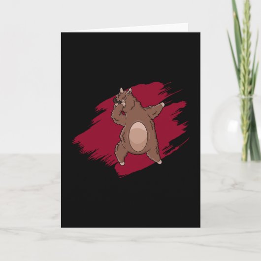Lama Dab Alpaca Funny Kinderen Gift Idea Cool Kaart (Voorkant)