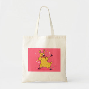 lama-dabbing tote bag