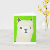 Lama, dieren kaart (Gele Bloem)