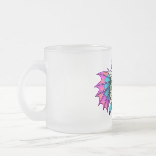 Lama Dragon, schattig grillig Matglas Koffiemok (Links)