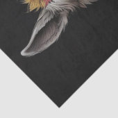 Lama en bloem portret, decoupage weefsel papier (Detail)