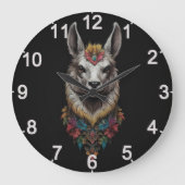 Lama en bloemportret, grote klok (Voorkant)