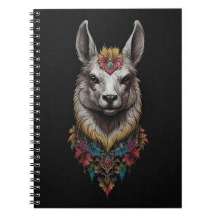 Lama en bloemportret, notitieboek