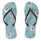 Lama en cactus patroon teenslippers (Voetbed)