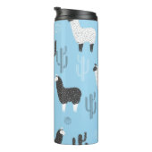 Lama en cactus, schattig patroon. thermosbeker (Geroteerd rechts)