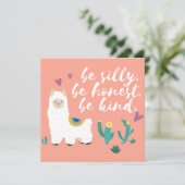 Lama Feestdagenkaart (Staand voorkant)