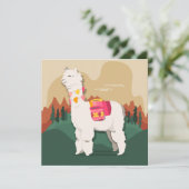 Lama Feestdagenkaart (Staand voorkant)