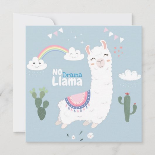 Lama Feestdagenkaart (Voorkant)