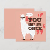 Lama Feestdagenkaart (Voorkant / Achterkant)