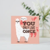 Lama Feestdagenkaart (Staand voorkant)