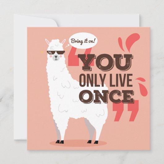 Lama Feestdagenkaart (Voorkant)