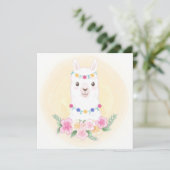 Lama Feestdagenkaart (Staand voorkant)