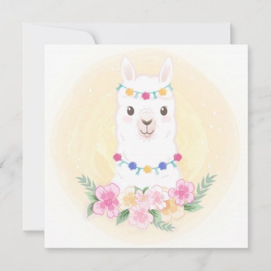 Lama Feestdagenkaart (Voorkant)
