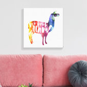 Lama. Geen probleem. Geen Prob-lama. Grappige uits Canvas Afdruk (Insitu (Woonkamer))