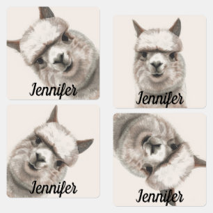 Lama glimlacht Little Girls Clothing Labels NAME t