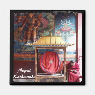 Lama, Gong & Phone - Kathmandu, Nepal Magneet