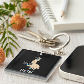 Lama in de sportschool - gewichtheffen sleutelhanger (Voorkant Rechts)