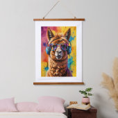 Lama in hoofdtelefoon hangend wandkleed (Slaapkamer)