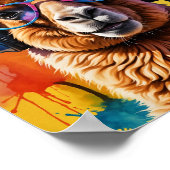 Lama in hoofdtelefoon poster (Hoek)