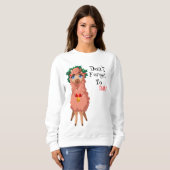 lama in kerst sweatshirt (Voorkant volledig)