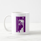 lama in paars koffiemok (Links)