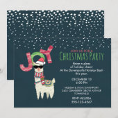 Lama in Santa Hat en zonnebril kerstfeest Kaart (Voorkant / Achterkant)