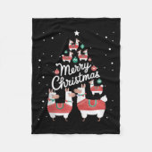 Lama kerstboom lama's kerstboom fleece deken (Voorkant)