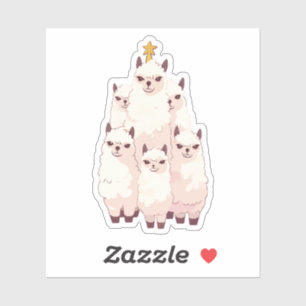 LAMA KERSTBOOM STICKER