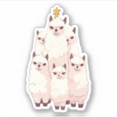 LAMA KERSTBOOM STICKER (Voorkant)