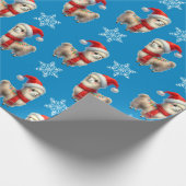 lama-kerstinpakpapier cadeaupapier (Hoek)