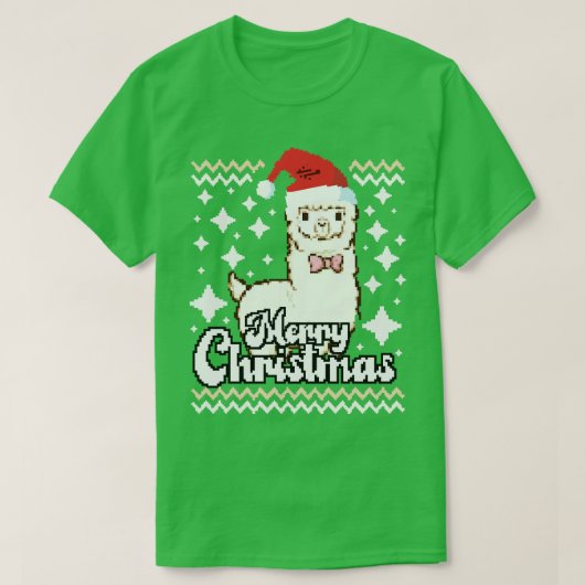 Lama Kerstmis T-shirt (Design voorkant)