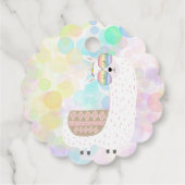 Lama leuke, kleurrijke kinderen verjaardag bedankt bedankjes labels (Achterkant)