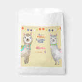 Lama leuke, kleurrijke kinderen verjaardag in geel bedankzakje (Voorkant)