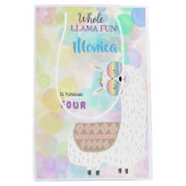 Lama leuke, kleurrijke kinderen verjaardag medium cadeauzakje (Voorkant)