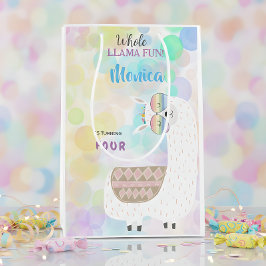 Lama leuke, kleurrijke kinderen verjaardag medium cadeauzakje