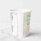 Lama leuke, kleurrijke kinderen verjaardag papieren bekers (Rechts)