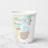 Lama leuke, kleurrijke kinderen verjaardag papieren bekers (Voorkant)