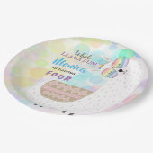 Lama leuke, kleurrijke kinderen verjaardag papieren bordje (Gekanteld)