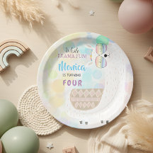 Lama leuke, kleurrijke kinderen verjaardag