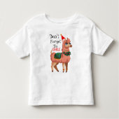 lama met kerstmis kinder shirts (Voorkant)
