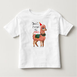lama met kerstmis kinder shirts