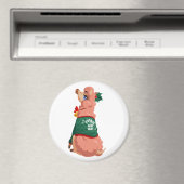 lama met kerstmis magneet (Insitu (Vaatwasser))