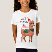 lama met kerstmis t-shirt (Voorkant)