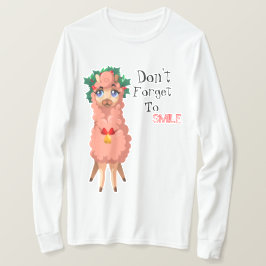 lama met kerstmis t-shirt