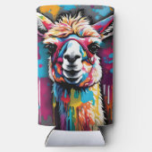 Lama met spatten seltzer blikjeskoeler (Achterkant)