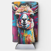 Lama met spatten seltzer blikjeskoeler (Voorkant)