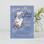 Lama Momma babyshower uitnodigingen (Staand voorkant)